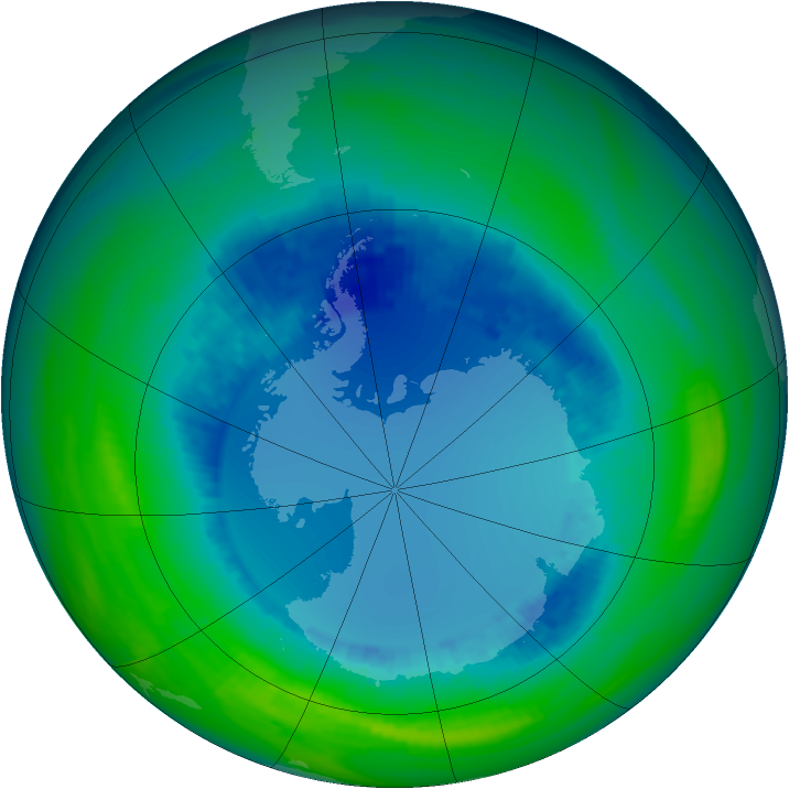 Ozone Map 1992-08-17